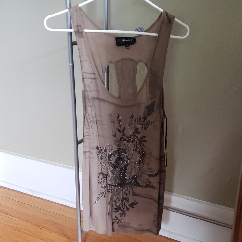 Miss Me embellished tank top